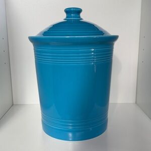 Fiesta Dishes FiestaWare Peacock 3 Q Large Canister - RETIRED Homer Laughlin Co